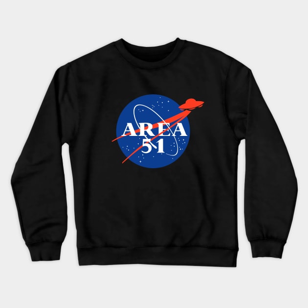 N-Area 51 - Funny Nasa Parody - UFO Conspiracy Crewneck Sweatshirt by BlancaVidal